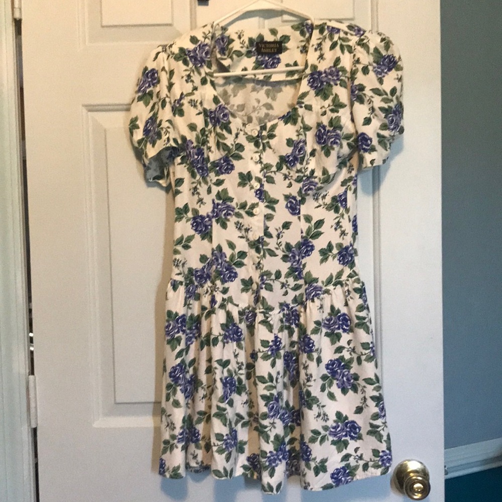 Early 90’s vintage blue flower dress